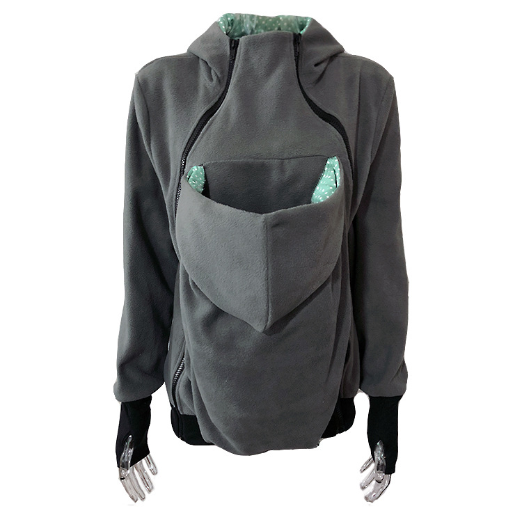 Three in one multifunctional mother kangaroo hoodie jacket women's clothing - Picture 13 of 14