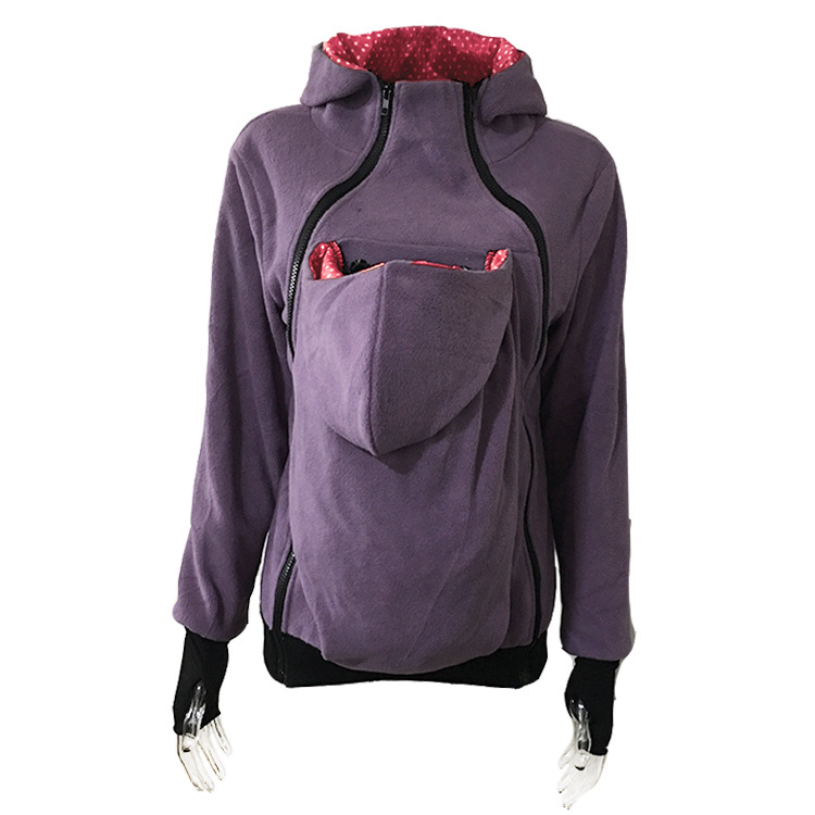 Three in one multifunctional mother kangaroo hoodie jacket women's clothing - Picture 9 of 14