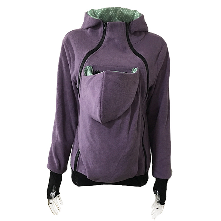 Three in one multifunctional mother kangaroo hoodie jacket women's clothing - Picture 10 of 14