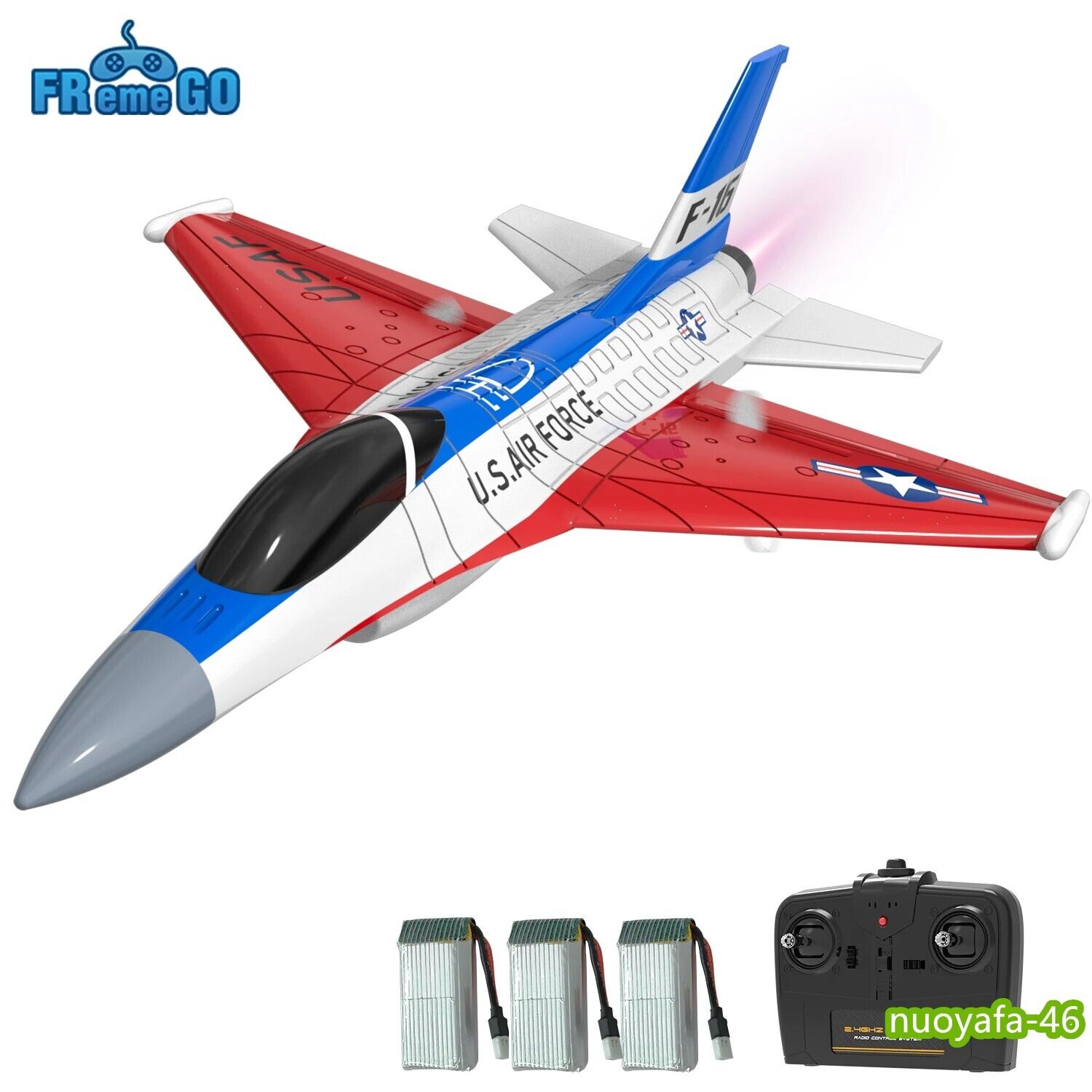 VOLENTEX F16 Falcon RC Plane 2.4Ghz 2CH Remote Control Fighter Toy w/ LED Lights - Picture 16 of 16