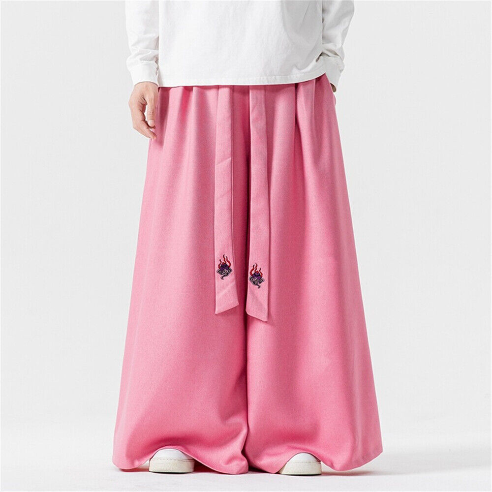 Pantalones holgados informales estilo chino para hombre entrenamiento holgados pantalones deportivos pantalones de pierna ancha - Imagen 24 de 24