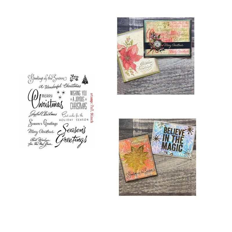 Christmas Animals Flower Clear Rubber Stamps Stamping For DIY Craft Scrapbooking