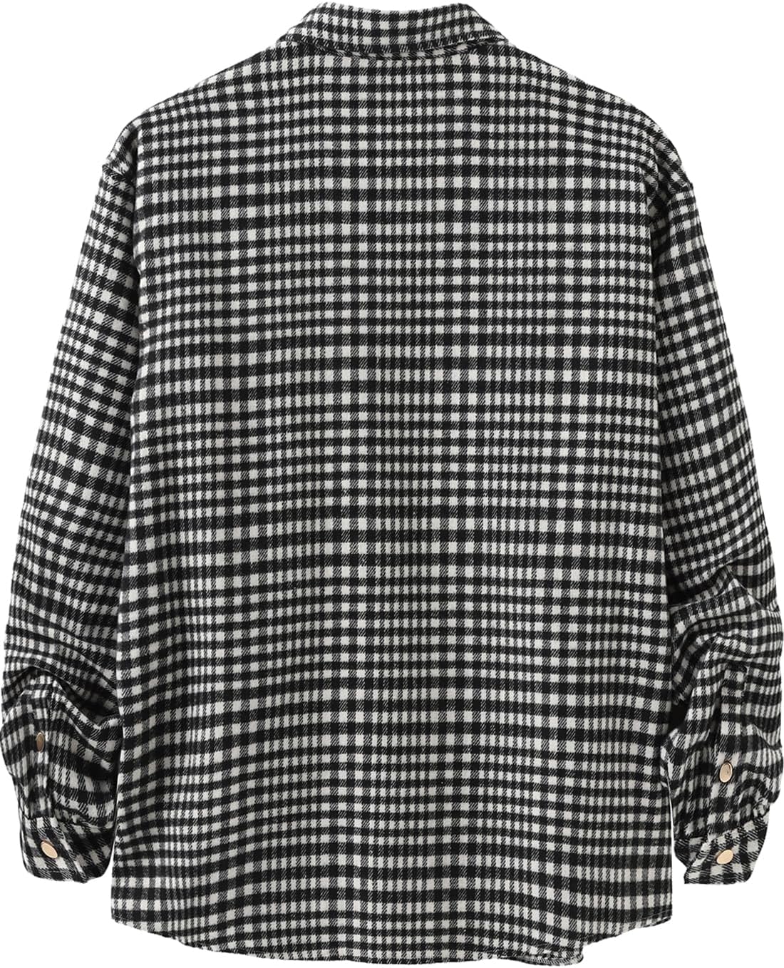 Mens Casual Cotton Plaid Shirts Long Sleeve Button-Down Flannel Overshirt Jacket - Picture 26 of 112