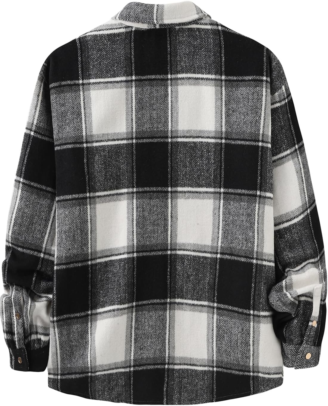 Mens Casual Cotton Plaid Shirts Long Sleeve Button-Down Flannel Overshirt Jacket - Picture 32 of 112