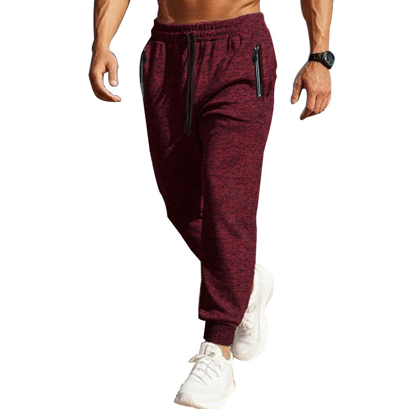 Men's Fleece Sports Pants Casual Sweatpants Zipper Pocket Jogging Pants Trousers - Picture 25 of 28