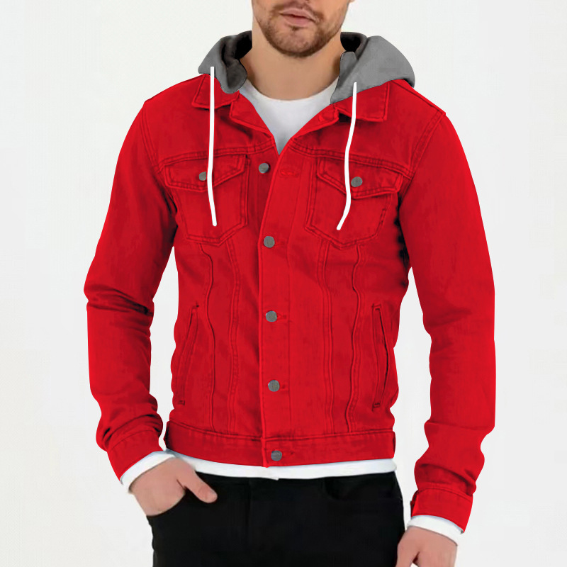 Men's Coat Spring Autumn Solid Color Windproof Warm Hooded Casual Sports Jackets - Picture 27 of 29