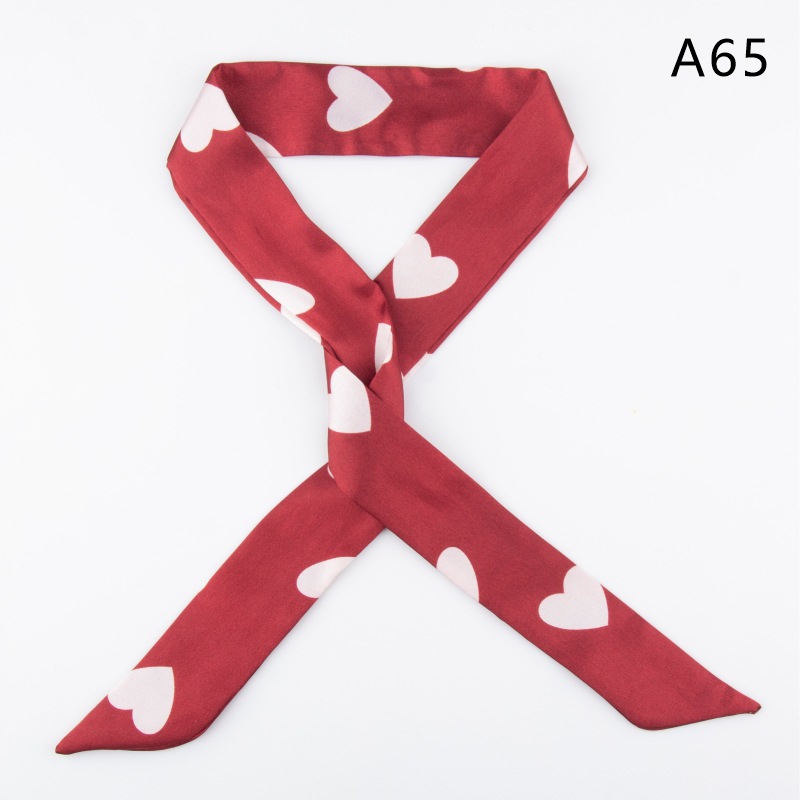 2pcs Skinny Long Silk Scarf Satin Ribbon Neck Tie Handle Bag Ribbons Headband - Picture 70 of 82