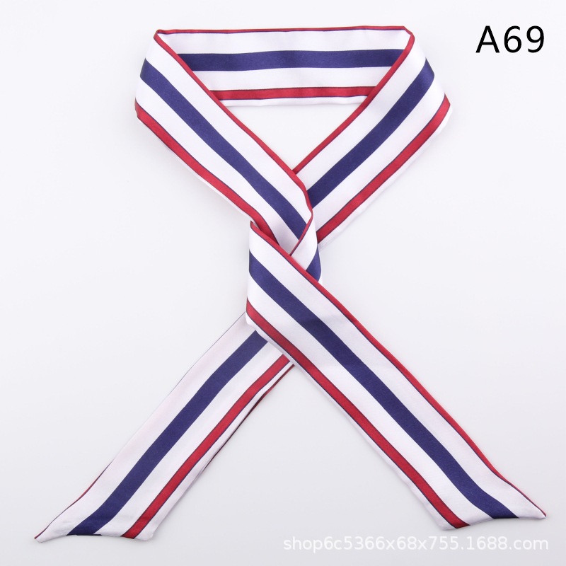 2pcs Skinny Long Silk Scarf Satin Ribbon Neck Tie Handle Bag Ribbons Headband - Picture 74 of 82
