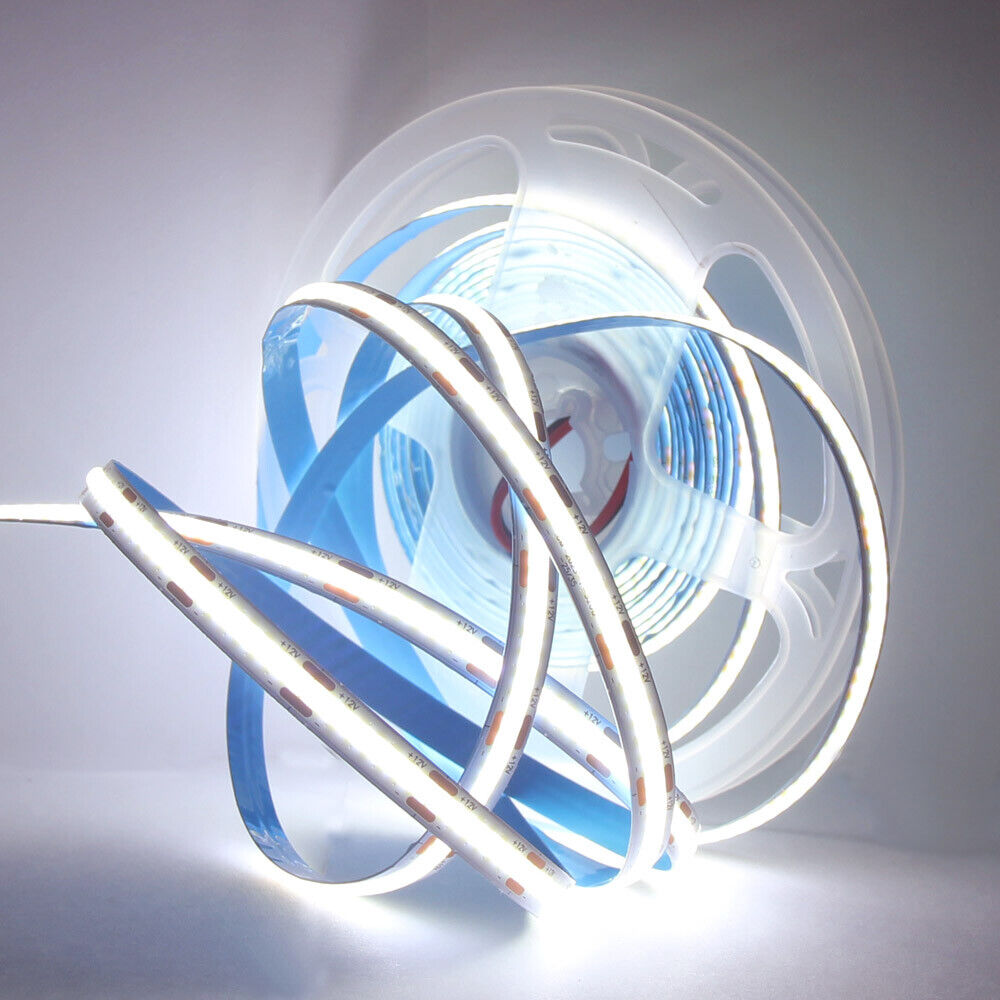 1M 5M 10M COB LED Strip 12V 24V High Density Flexible FOB Led Tape Rope Lights - Picture 18 of 28