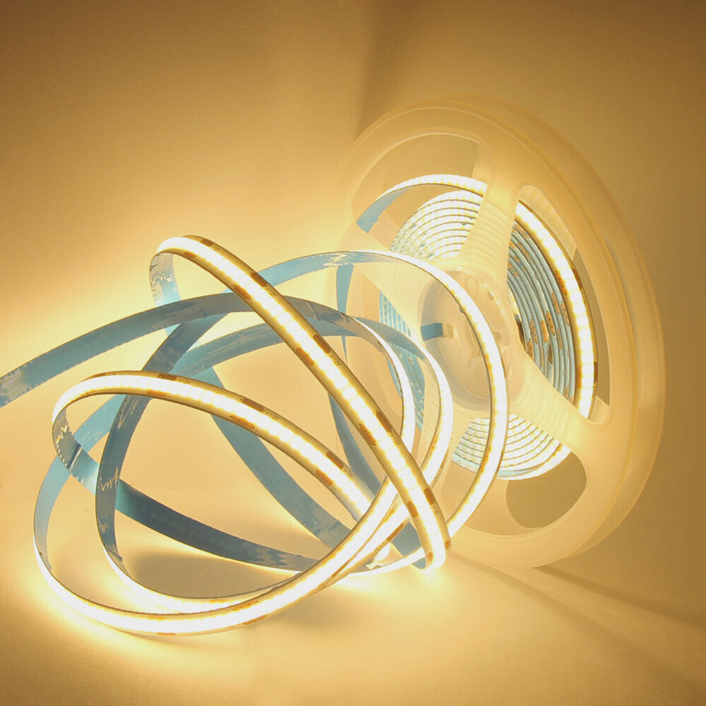 1M 5M 10M COB LED Strip 12V 24V High Density Flexible FOB Led Tape Rope Lights - Picture 19 of 28