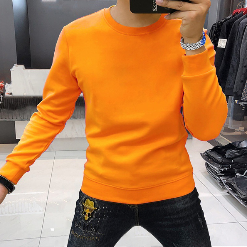 Solid color sweatshirt autumn and winter round neck long sleeve bottoming shirt - Picture 11 of 11