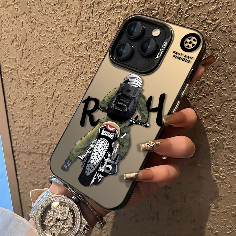Hot For iPhone 16max trendy men's motorcycle 12 color silver MD protective case - Picture 28 of 34