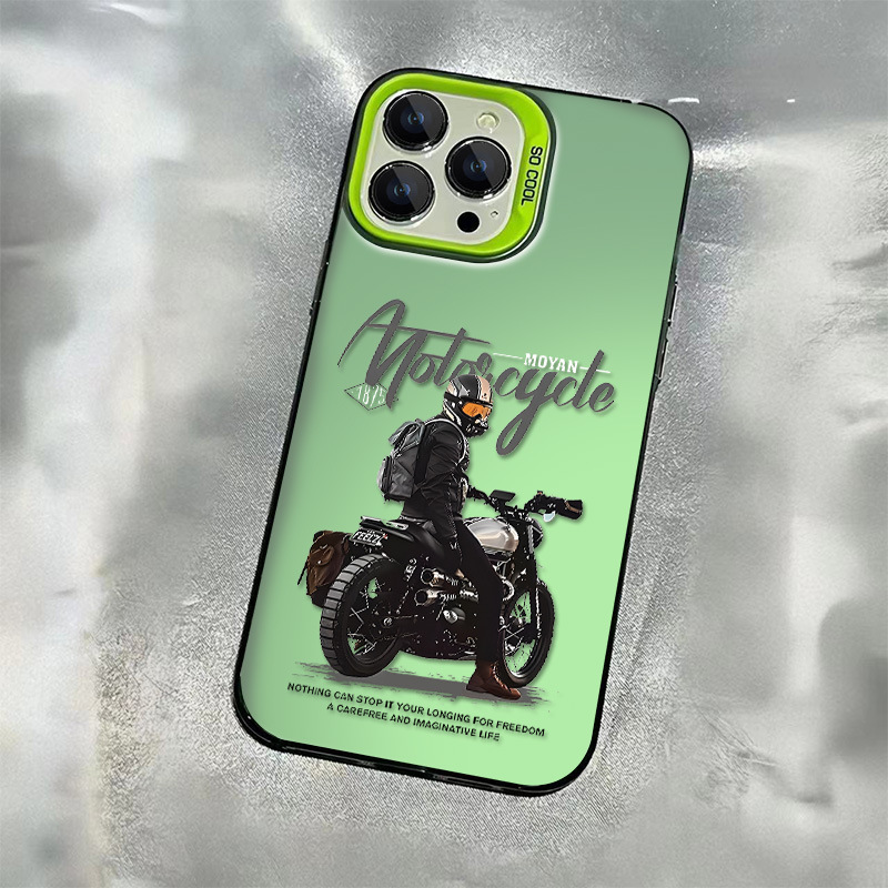 Hot For iPhone 16max trendy men's motorcycle 12 color silver MD protective case - Picture 30 of 34
