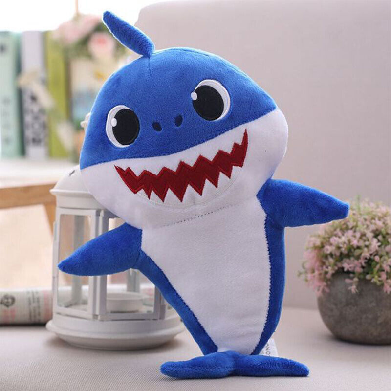 2024 Sing and Light Cartoon Baby Shark Stuffed Toys Kids Plush Toy Party Kids AD - Picture 14 of 16