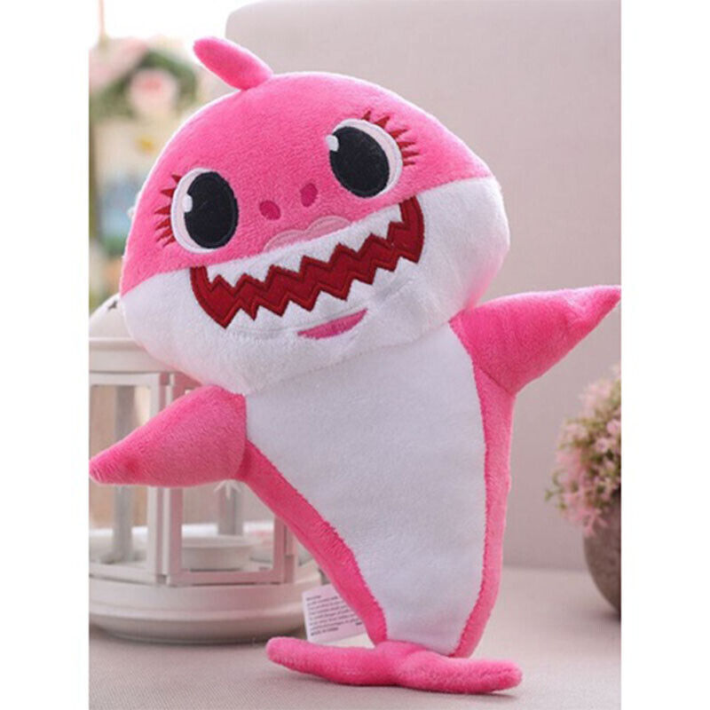 2024 Sing and Light Cartoon Baby Shark Stuffed Toys Kids Plush Toy Party Kids AD - Picture 15 of 16