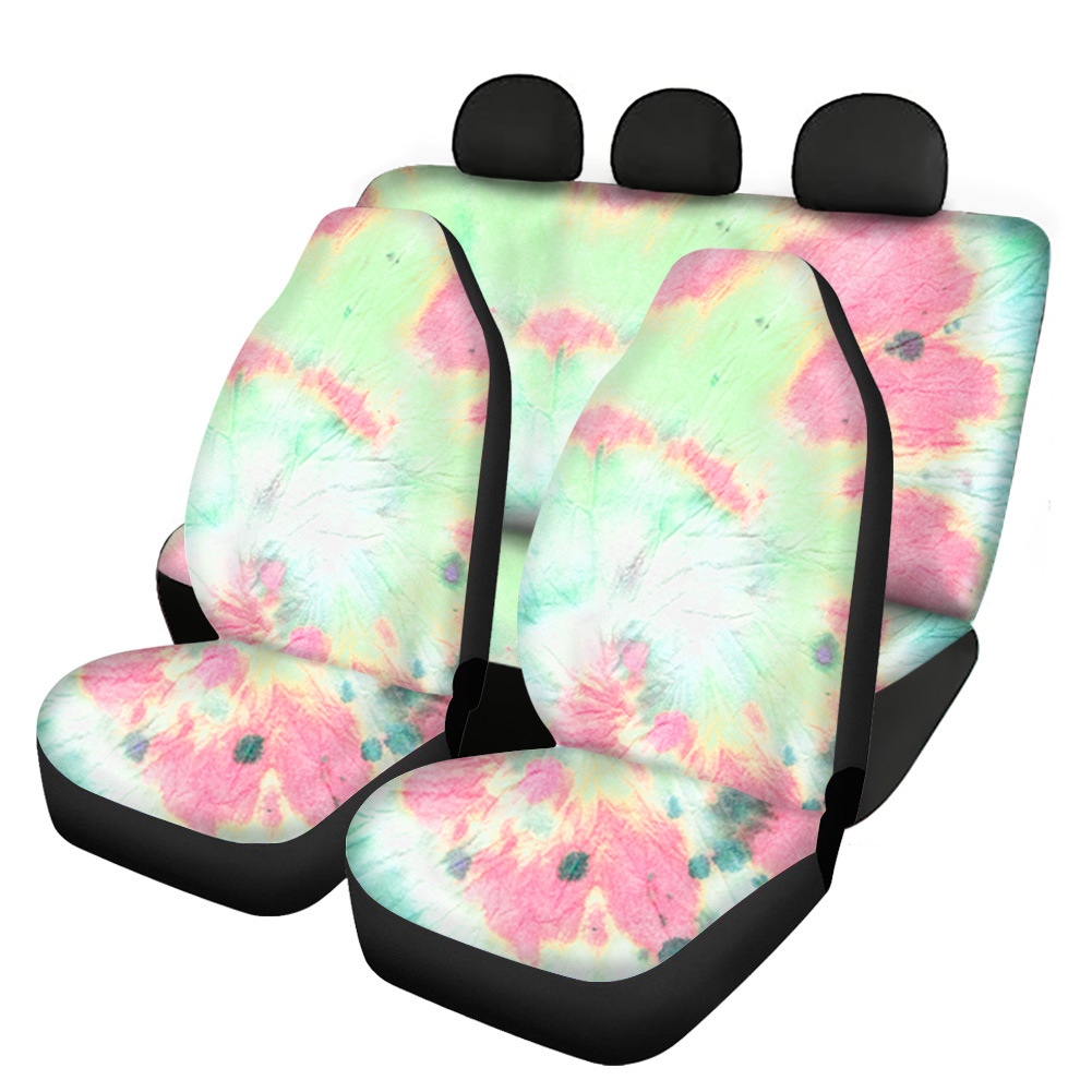 Bandhnu Gradient Printing Universal Front Rear Car Seat Cover 4 Pack Full Set - Picture 8 of 10