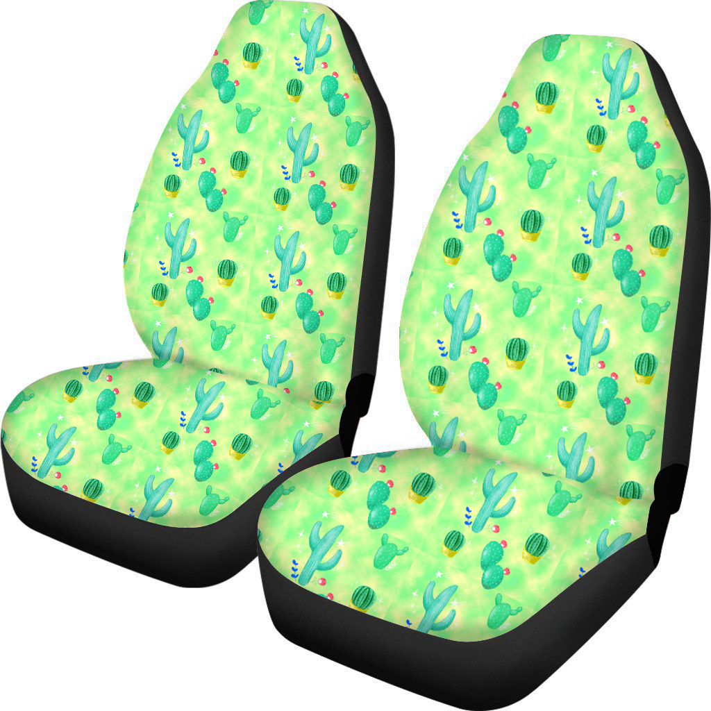 Universal Front Car Seat Covers Full Set of 2 Butterfly Dinosaur Pattern - Picture 9 of 10