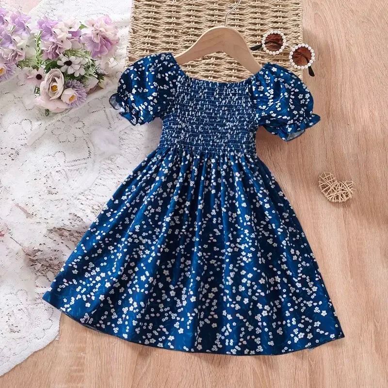 Snow White New Summer Girls' Sleeveless Dress Baby Print Flower Dress - Picture 26 of 31