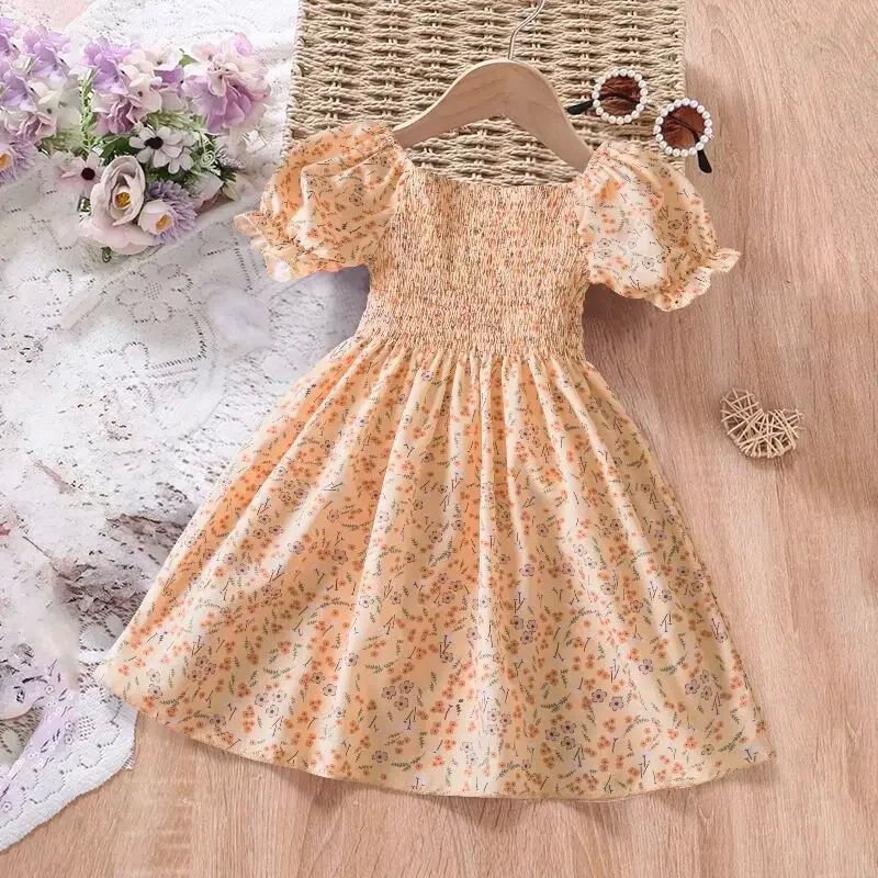 Snow White New Summer Girls' Sleeveless Dress Baby Print Flower Dress - Picture 27 of 31