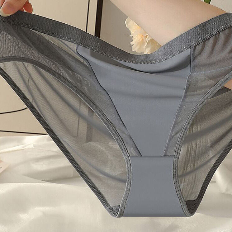 1/3 pieza Sexy Mujer Ver a Través Bragas Calzoncillos Malla Transparente Ropa Interior Francesa - Imagen 15 de 17