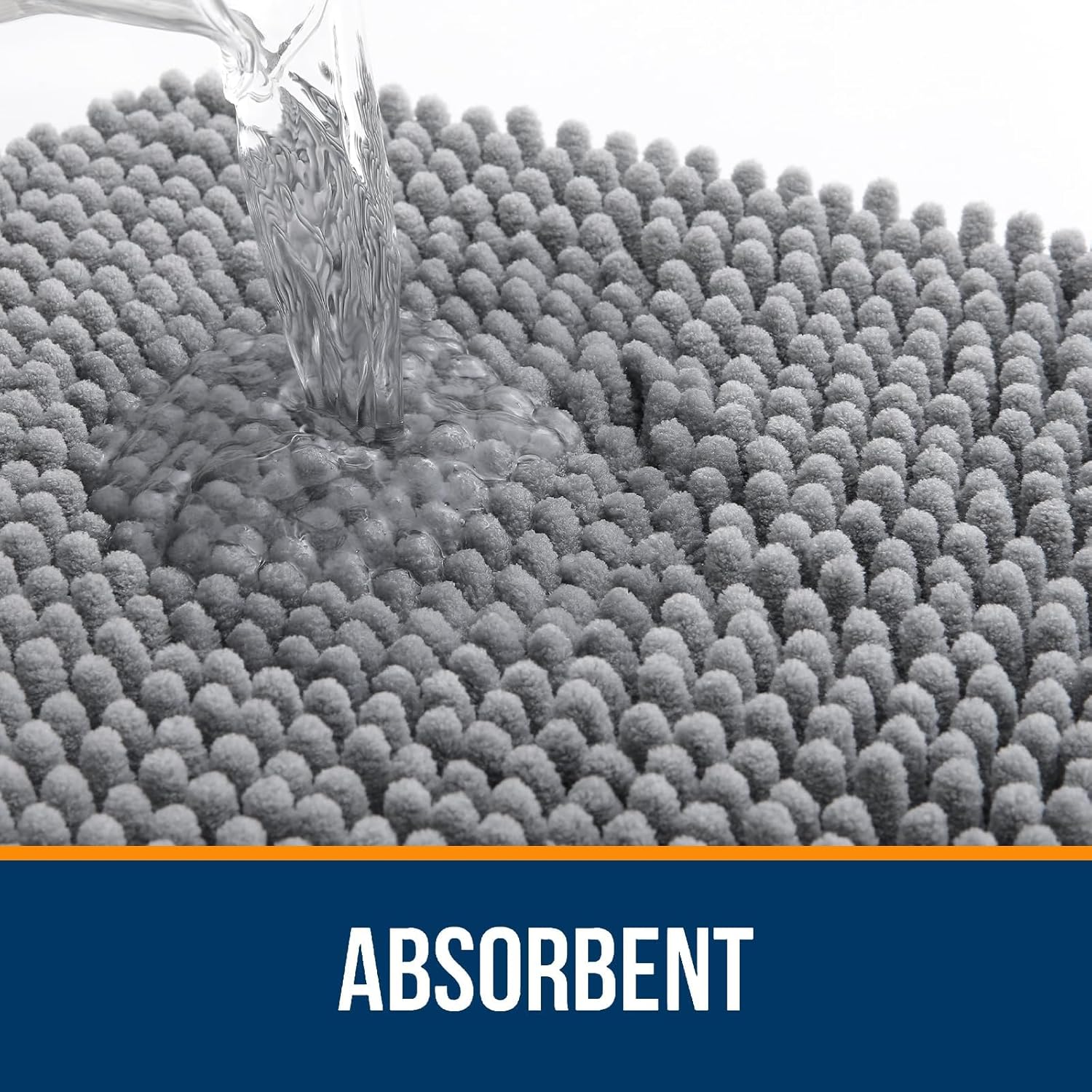 Extra Soft Absorbent Chenille Bath Rugs, Rubber Backing Quick Dry Bathroom Rugs - Picture 36 of 293