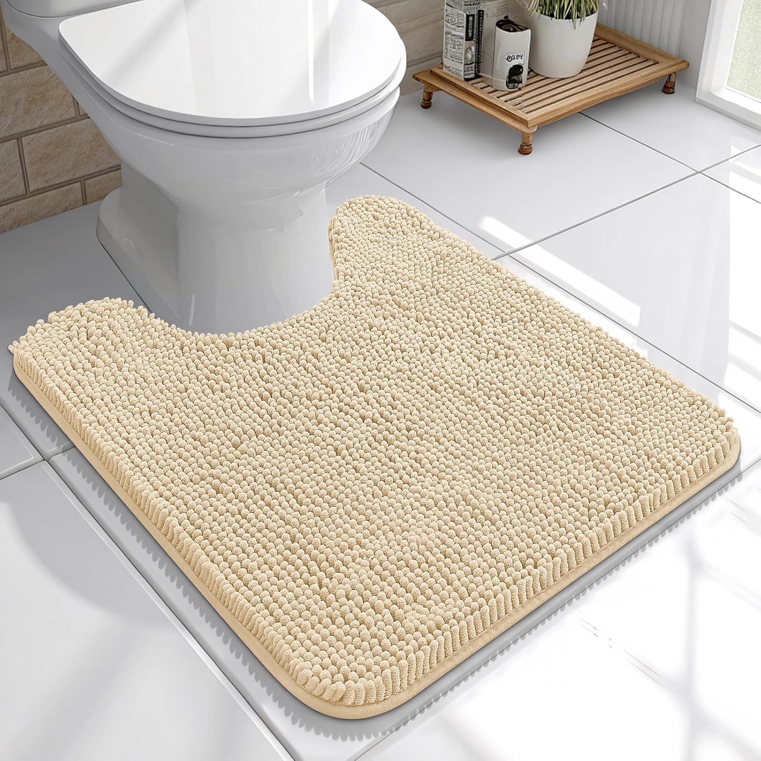 Extra Soft Absorbent Chenille Bath Rugs, Rubber Backing Quick Dry Bathroom Rugs - Picture 44 of 293