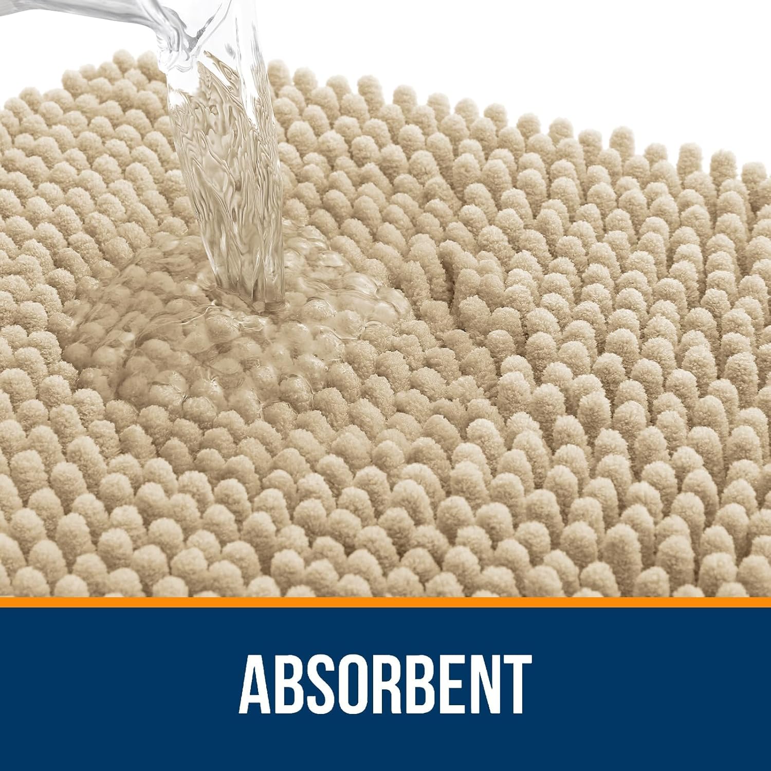 Extra Soft Absorbent Chenille Bath Rugs, Rubber Backing Quick Dry Bathroom Rugs - Picture 47 of 293