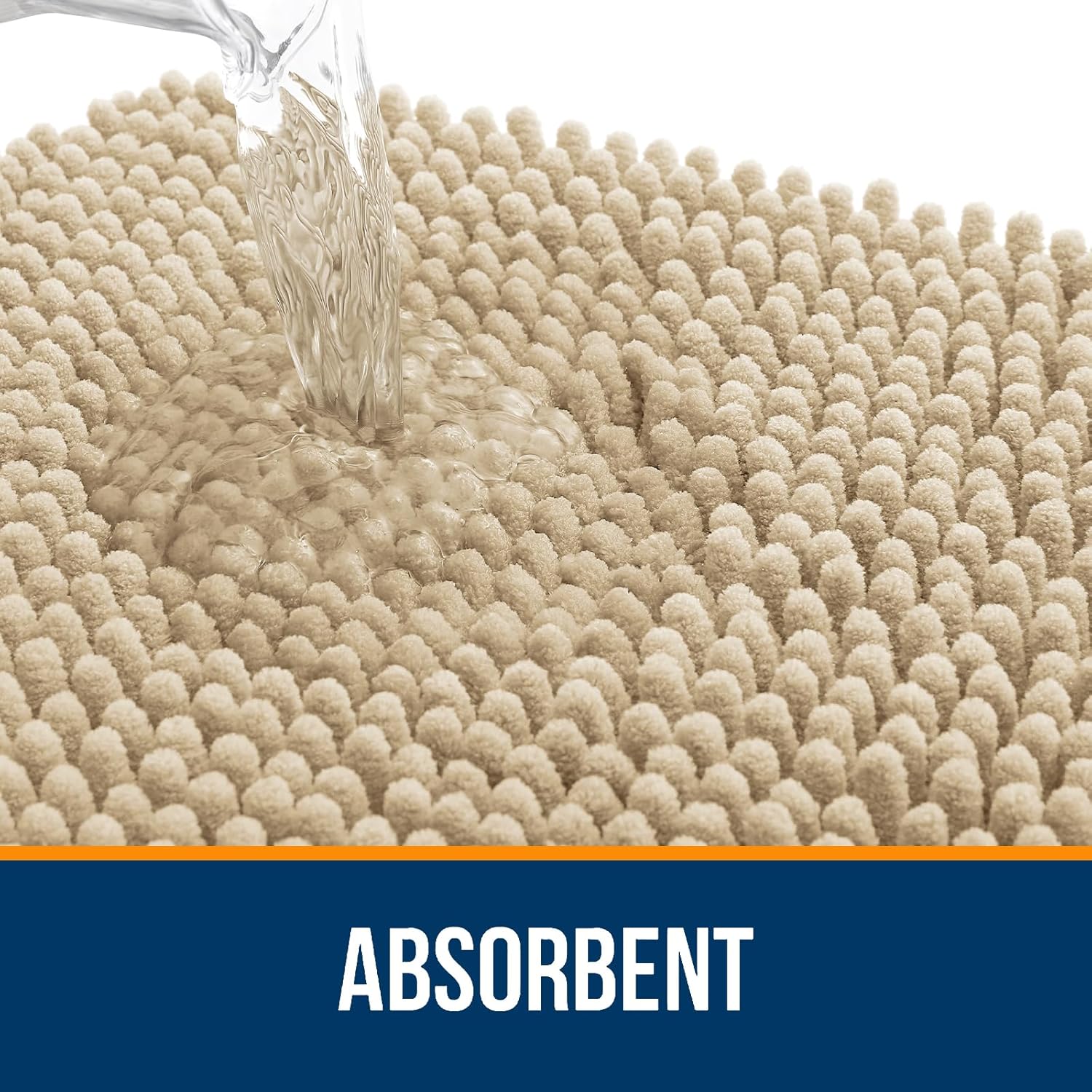 Extra Soft Absorbent Chenille Bath Rugs, Rubber Backing Quick Dry Bathroom Rugs - Picture 54 of 293