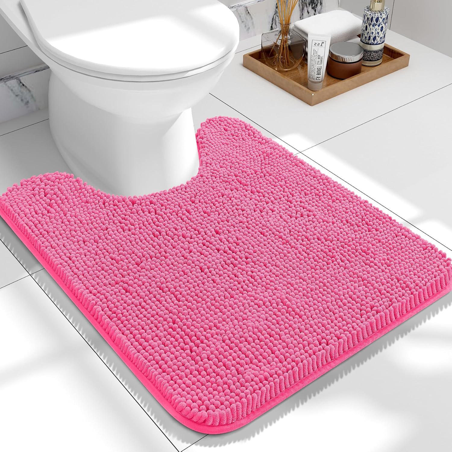 Extra Soft Absorbent Chenille Bath Rugs, Rubber Backing Quick Dry Bathroom Rugs - Picture 55 of 293