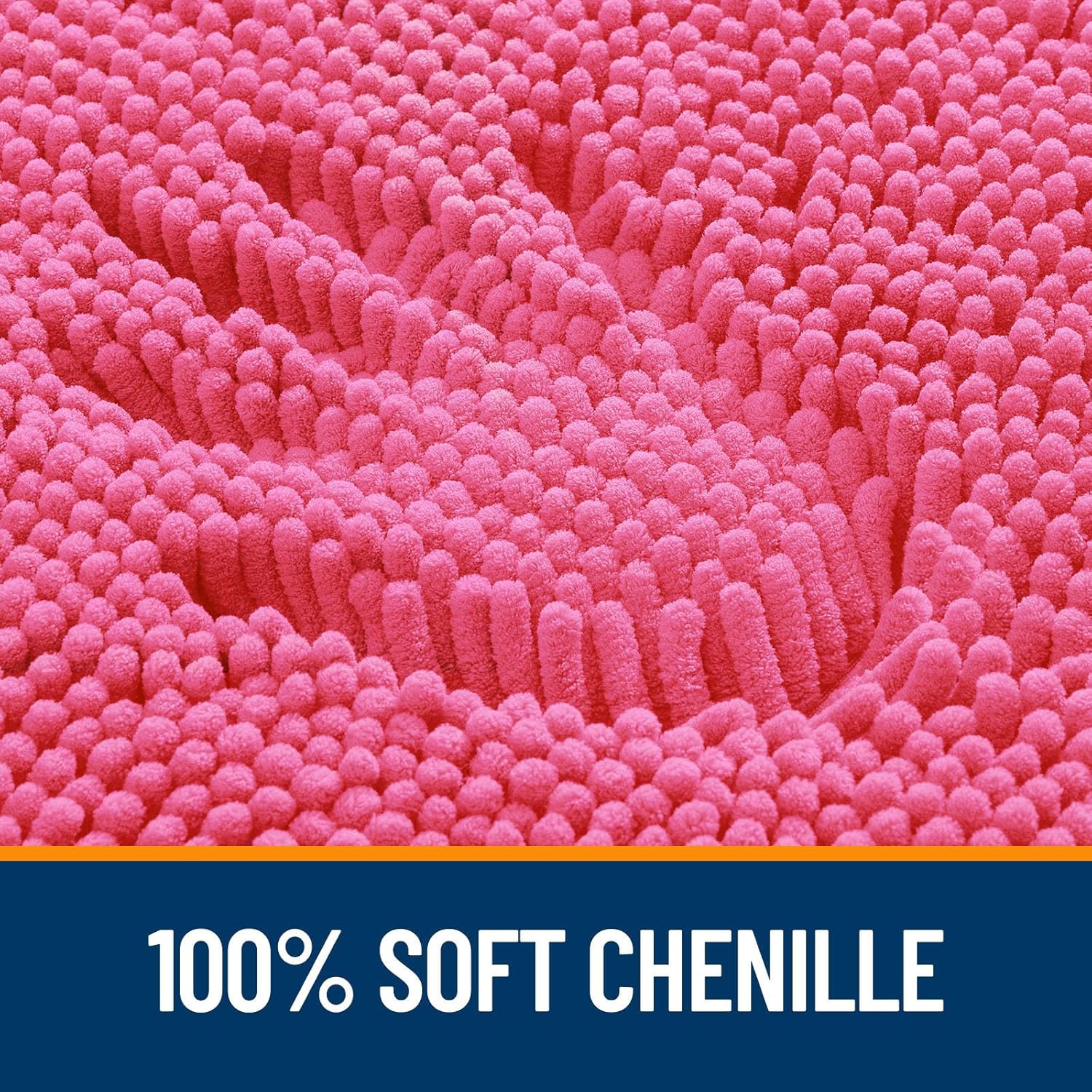 Extra Soft Absorbent Chenille Bath Rugs, Rubber Backing Quick Dry Bathroom Rugs - Picture 57 of 293