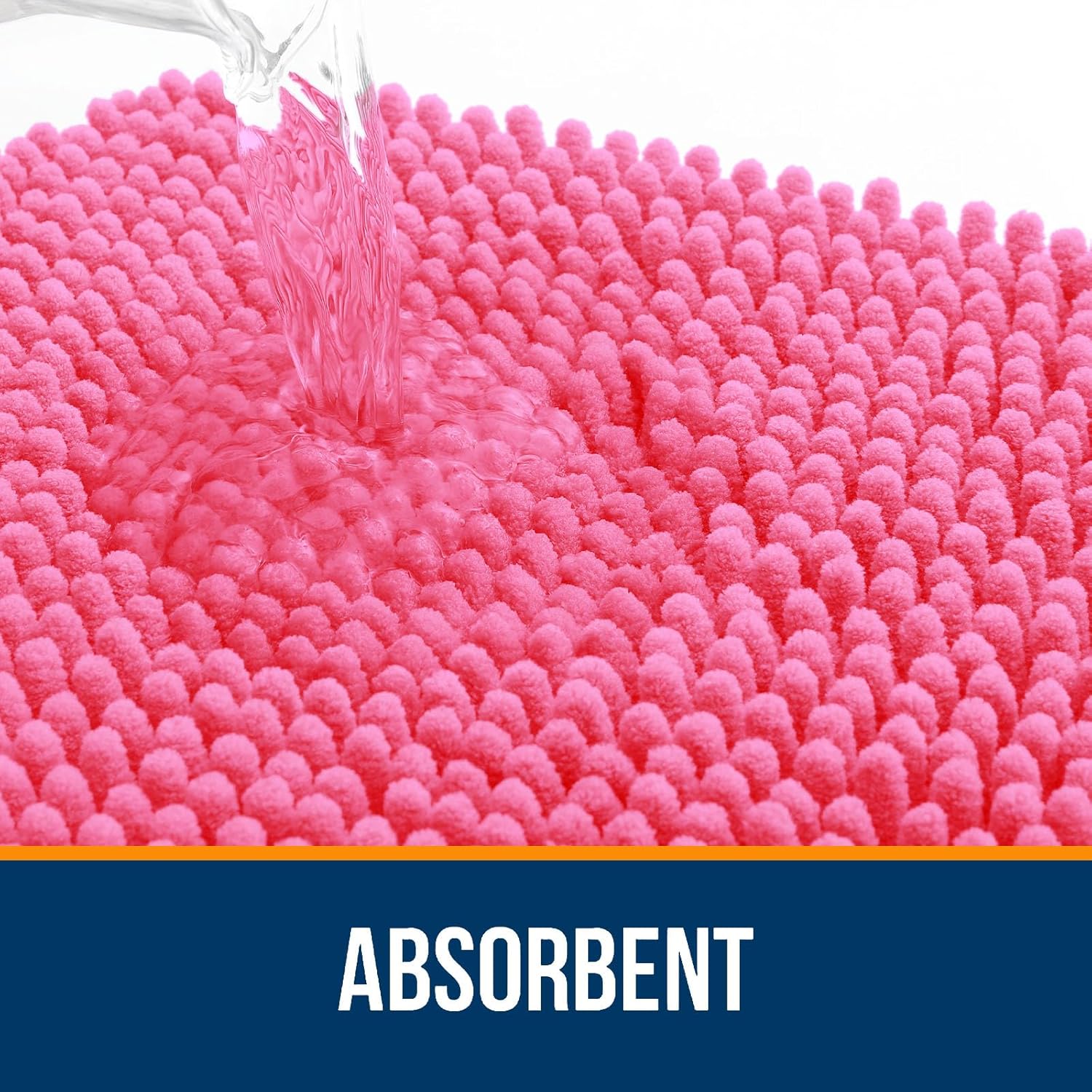Extra Soft Absorbent Chenille Bath Rugs, Rubber Backing Quick Dry Bathroom Rugs - Picture 58 of 293
