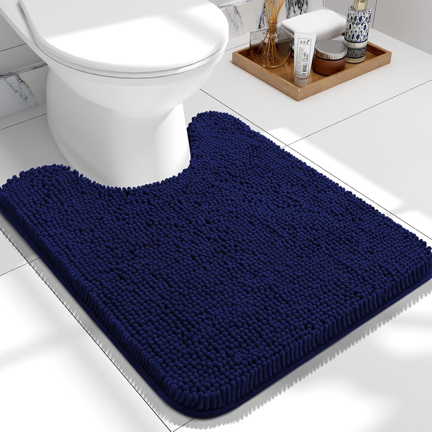 Extra Soft Absorbent Chenille Bath Rugs, Rubber Backing Quick Dry Bathroom Rugs - Picture 93 of 293