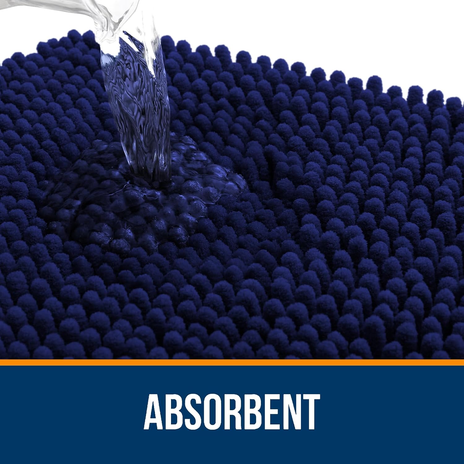 Extra Soft Absorbent Chenille Bath Rugs, Rubber Backing Quick Dry Bathroom Rugs - Picture 96 of 293