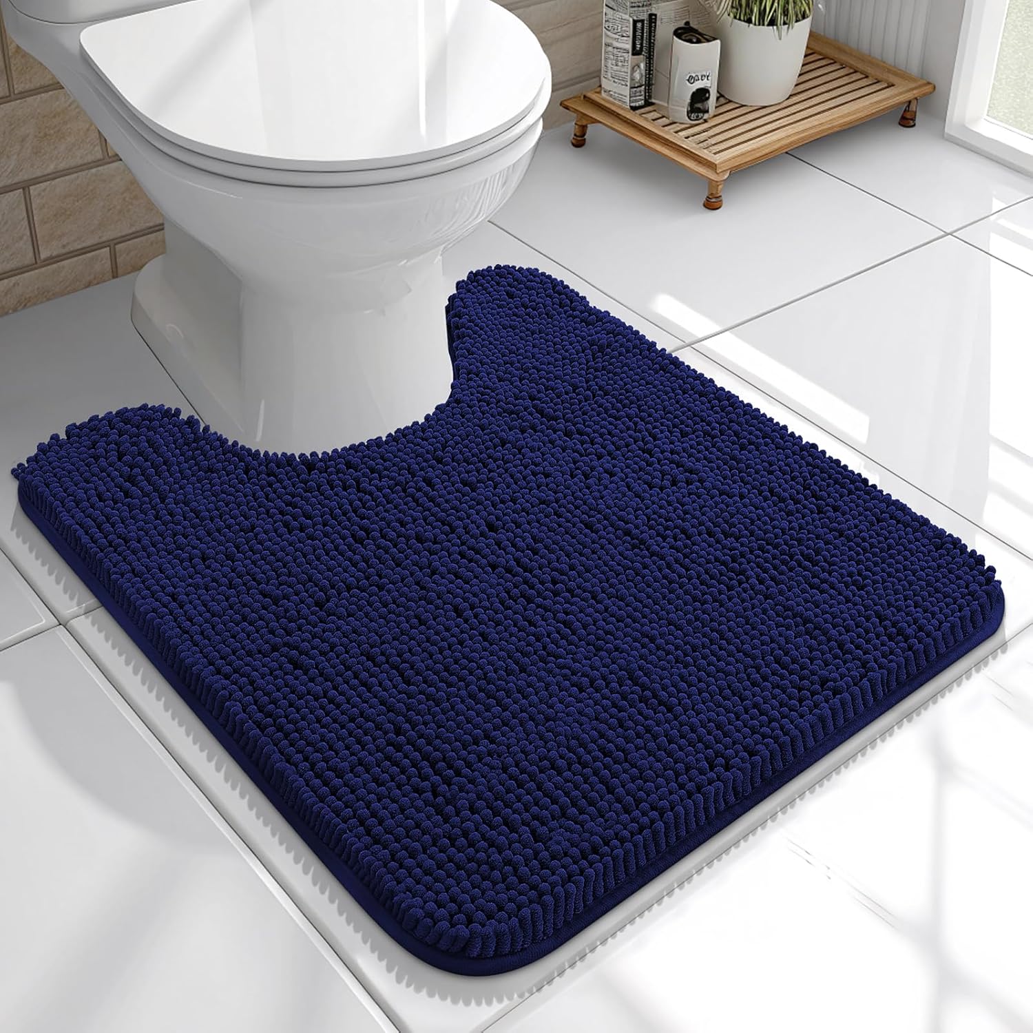 Extra Soft Absorbent Chenille Bath Rugs, Rubber Backing Quick Dry Bathroom Rugs - Picture 100 of 293