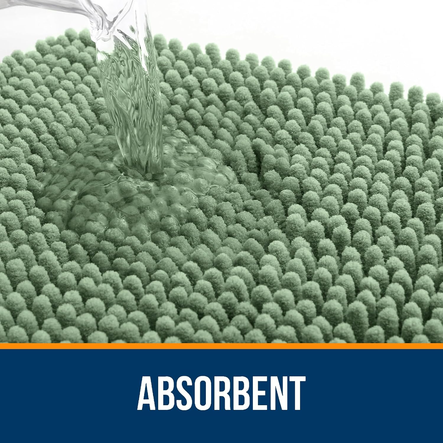 Extra Soft Absorbent Chenille Bath Rugs, Rubber Backing Quick Dry Bathroom Rugs - Picture 105 of 293