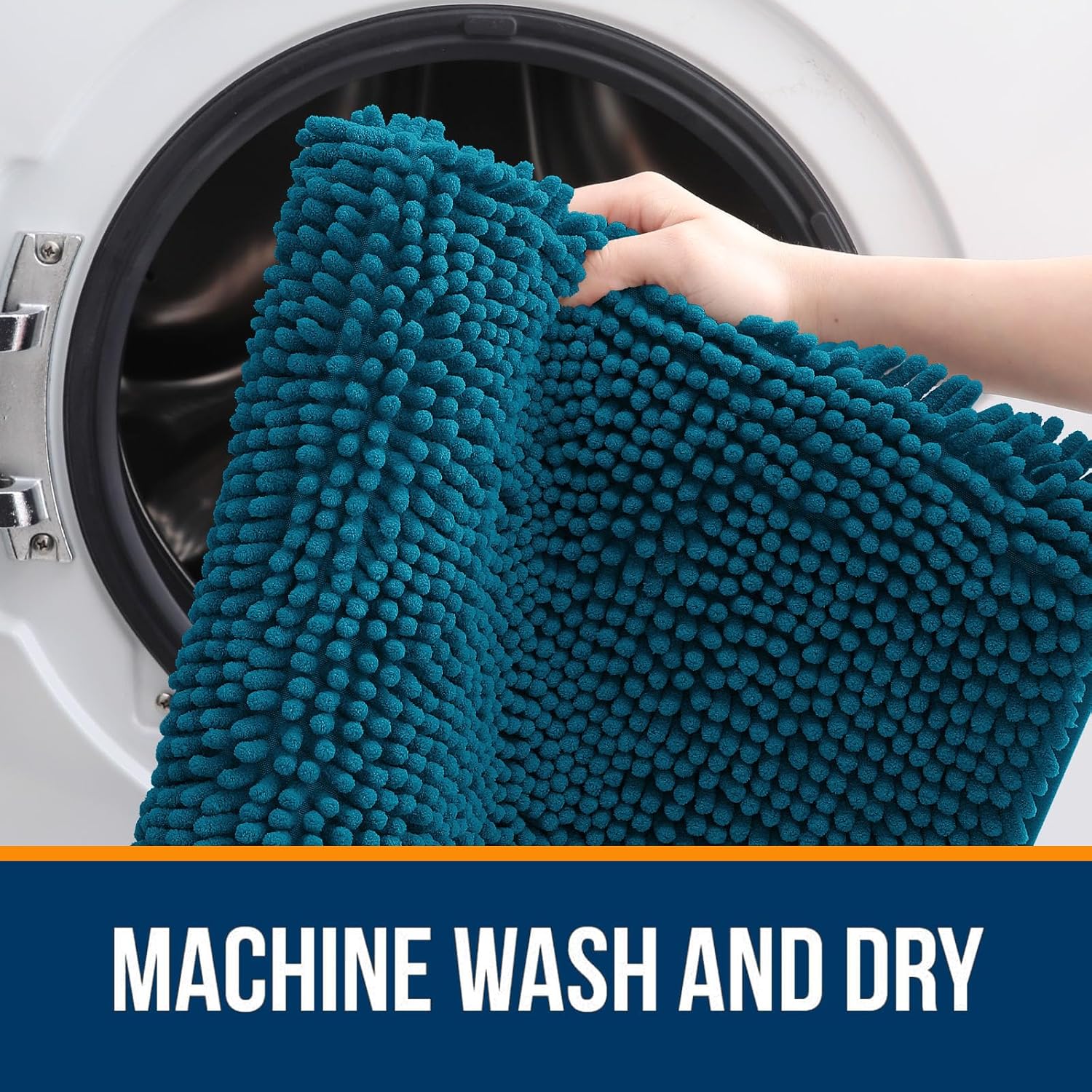 Extra Soft Absorbent Chenille Bath Rugs, Rubber Backing Quick Dry Bathroom Rugs - Picture 130 of 293