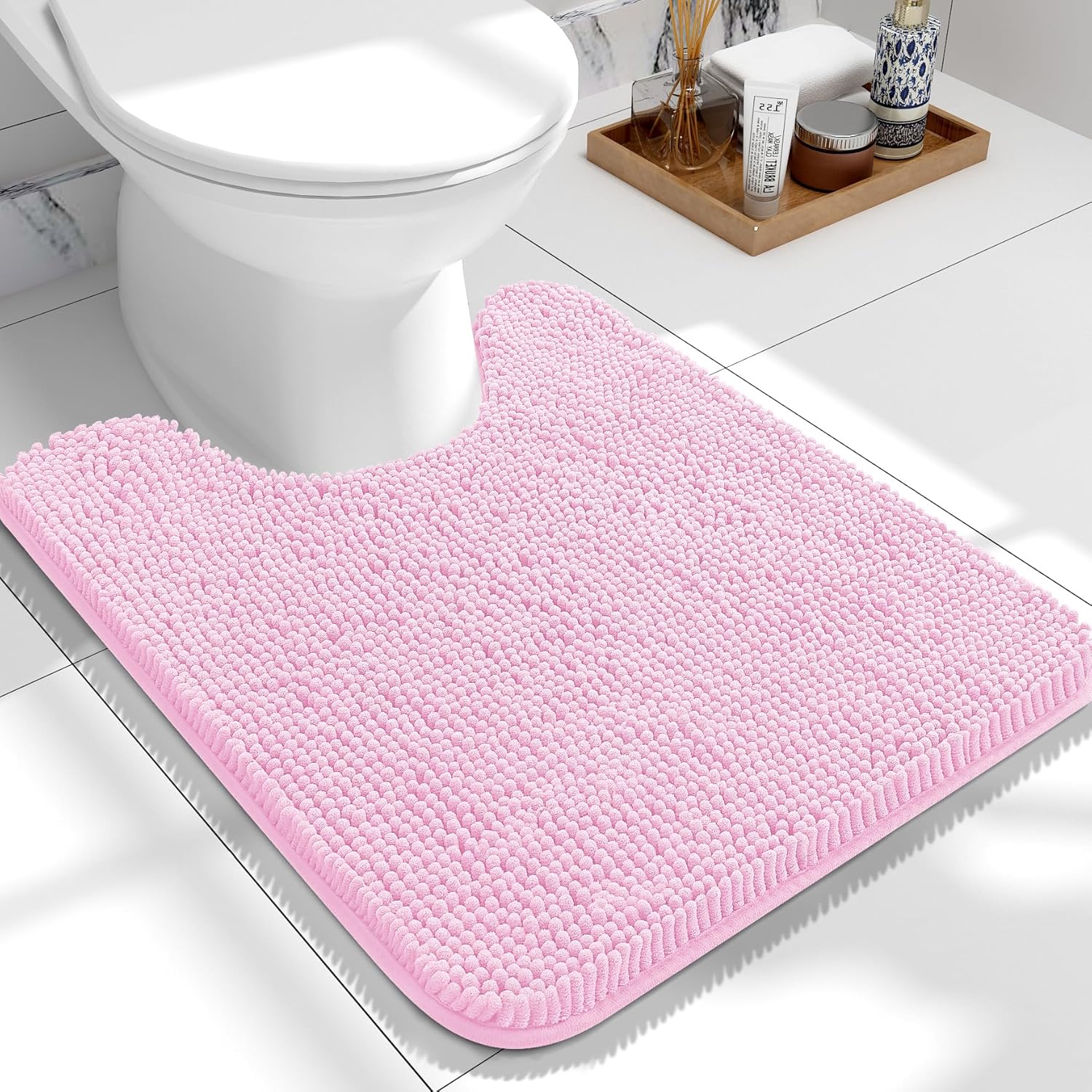 Extra Soft Absorbent Chenille Bath Rugs, Rubber Backing Quick Dry Bathroom Rugs - Picture 135 of 293
