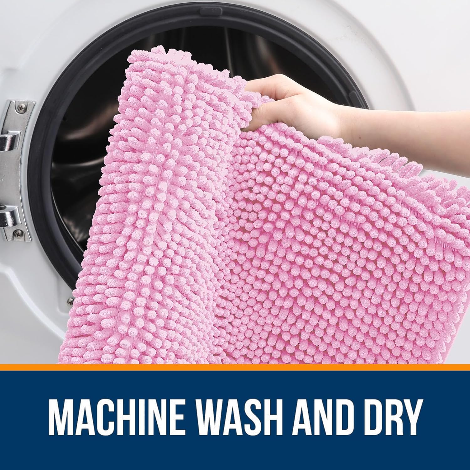 Extra Soft Absorbent Chenille Bath Rugs, Rubber Backing Quick Dry Bathroom Rugs - Picture 139 of 293