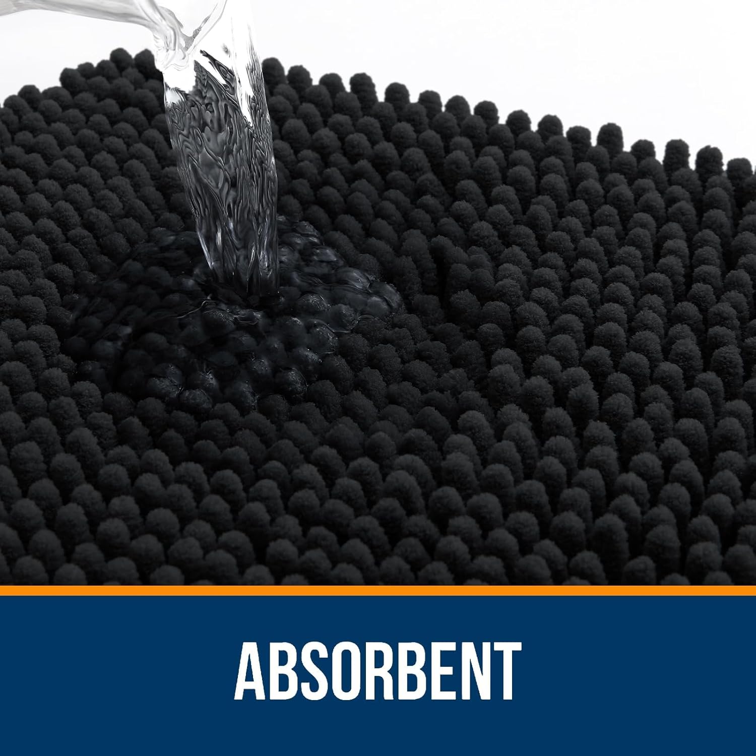 Extra Soft Absorbent Chenille Bath Rugs, Rubber Backing Quick Dry Bathroom Rugs - Picture 146 of 293