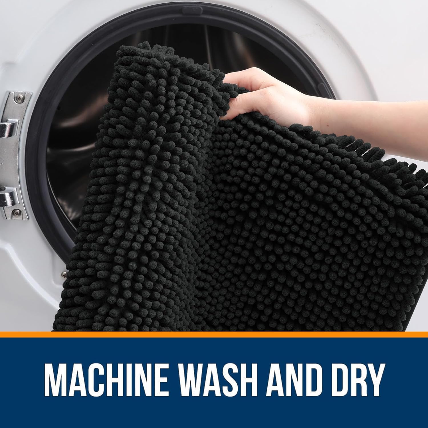 Extra Soft Absorbent Chenille Bath Rugs, Rubber Backing Quick Dry Bathroom Rugs - Picture 147 of 293