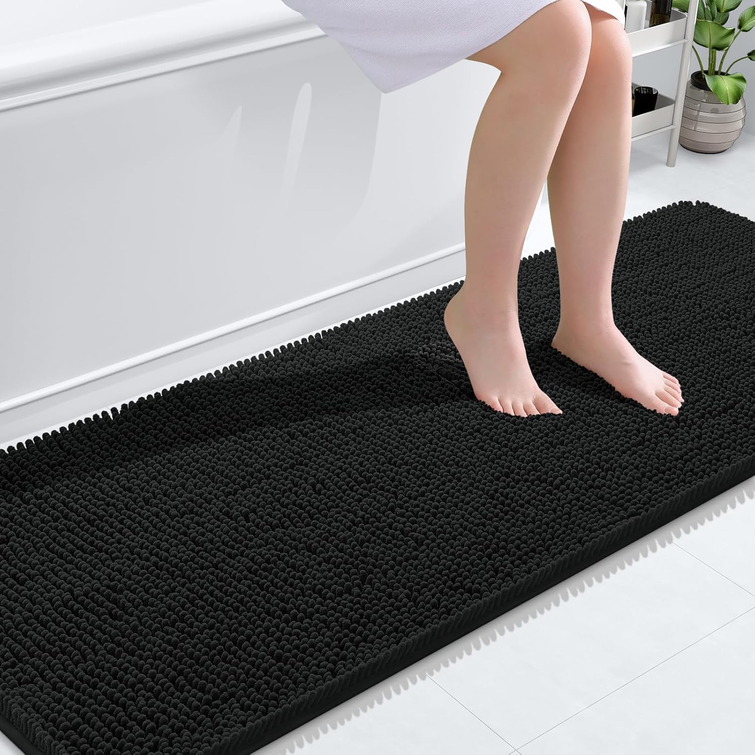Extra Soft Absorbent Chenille Bath Rugs, Rubber Backing Quick Dry Bathroom Rugs - Picture 150 of 293