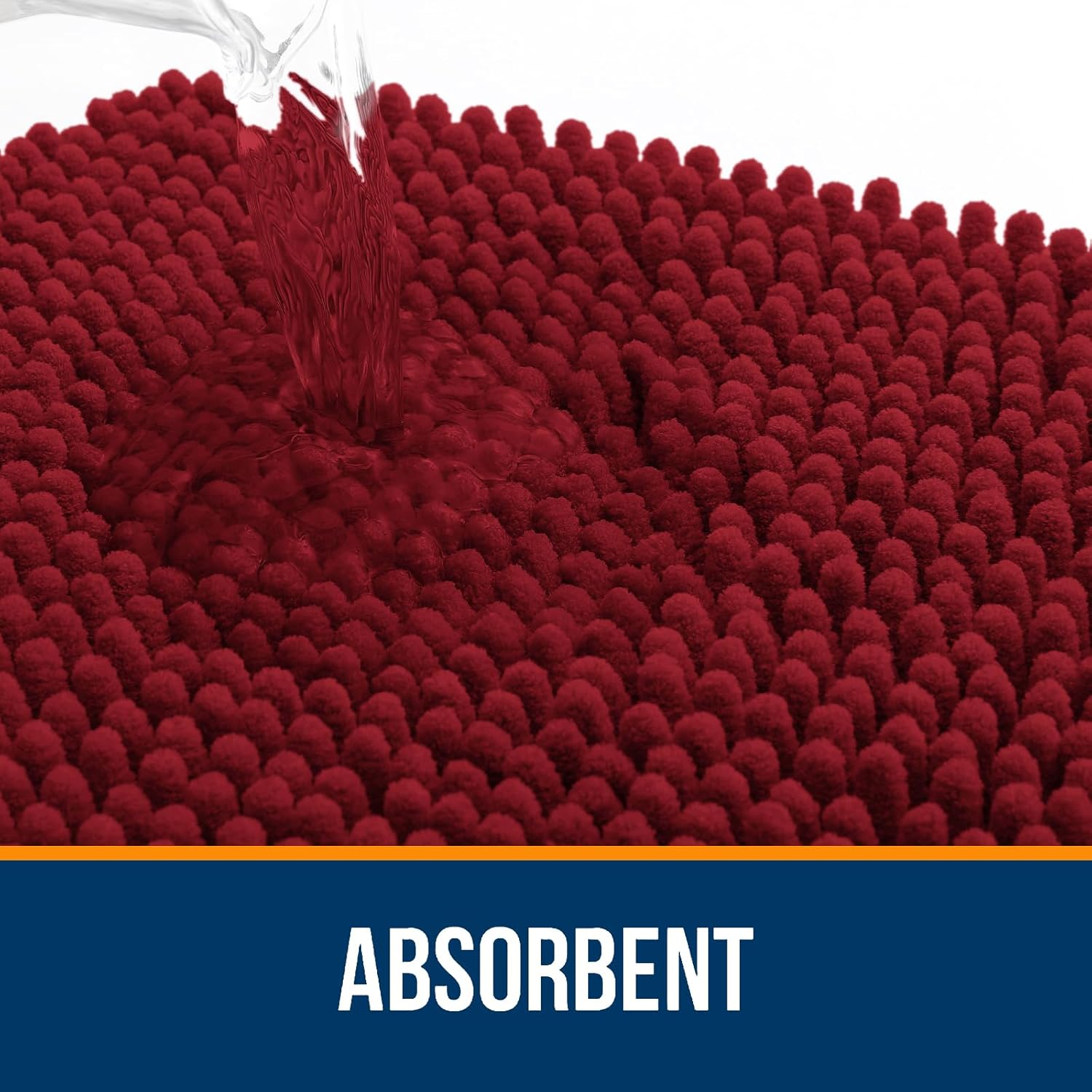 Extra Soft Absorbent Chenille Bath Rugs, Rubber Backing Quick Dry Bathroom Rugs - Picture 164 of 293
