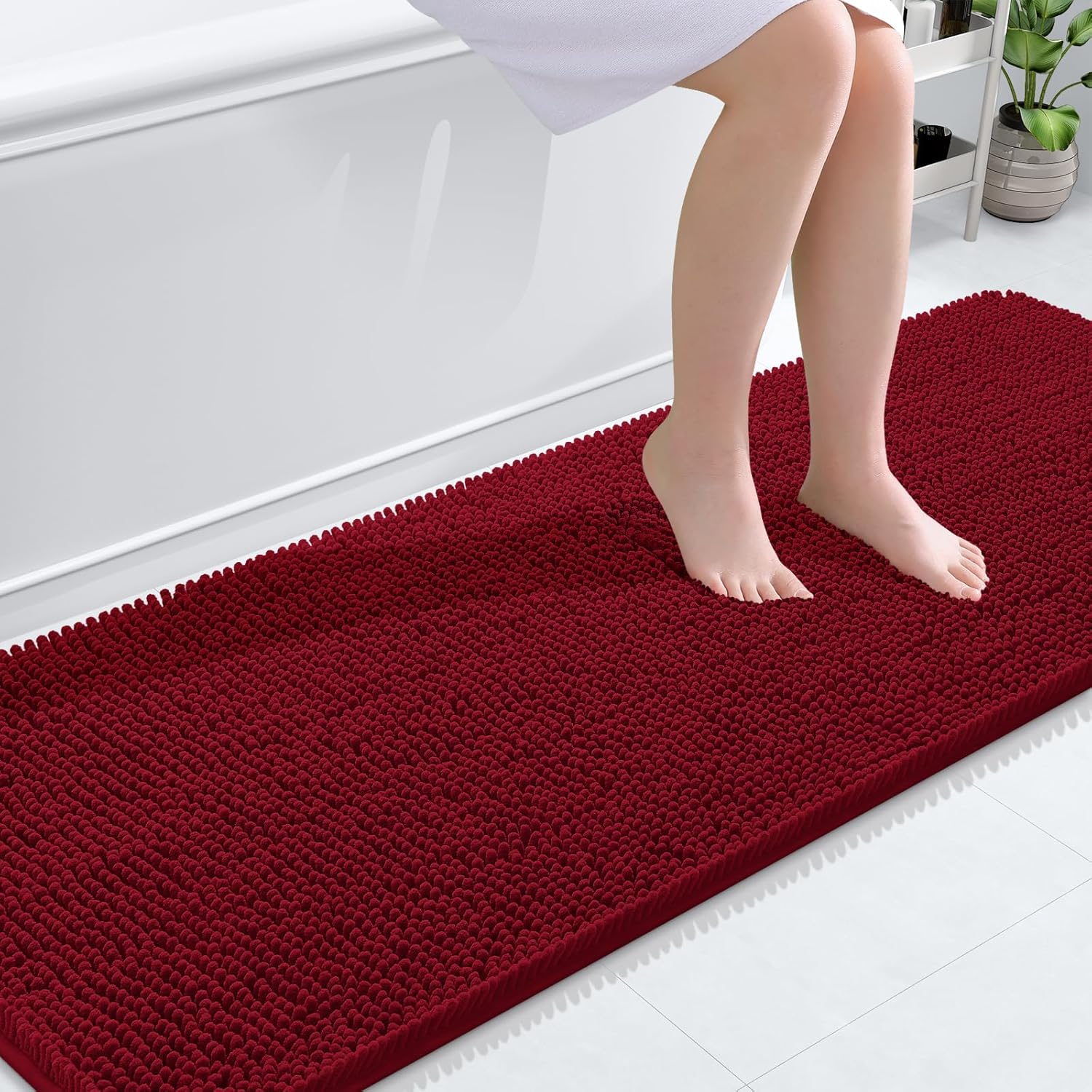 Extra Soft Absorbent Chenille Bath Rugs, Rubber Backing Quick Dry Bathroom Rugs - Picture 169 of 293