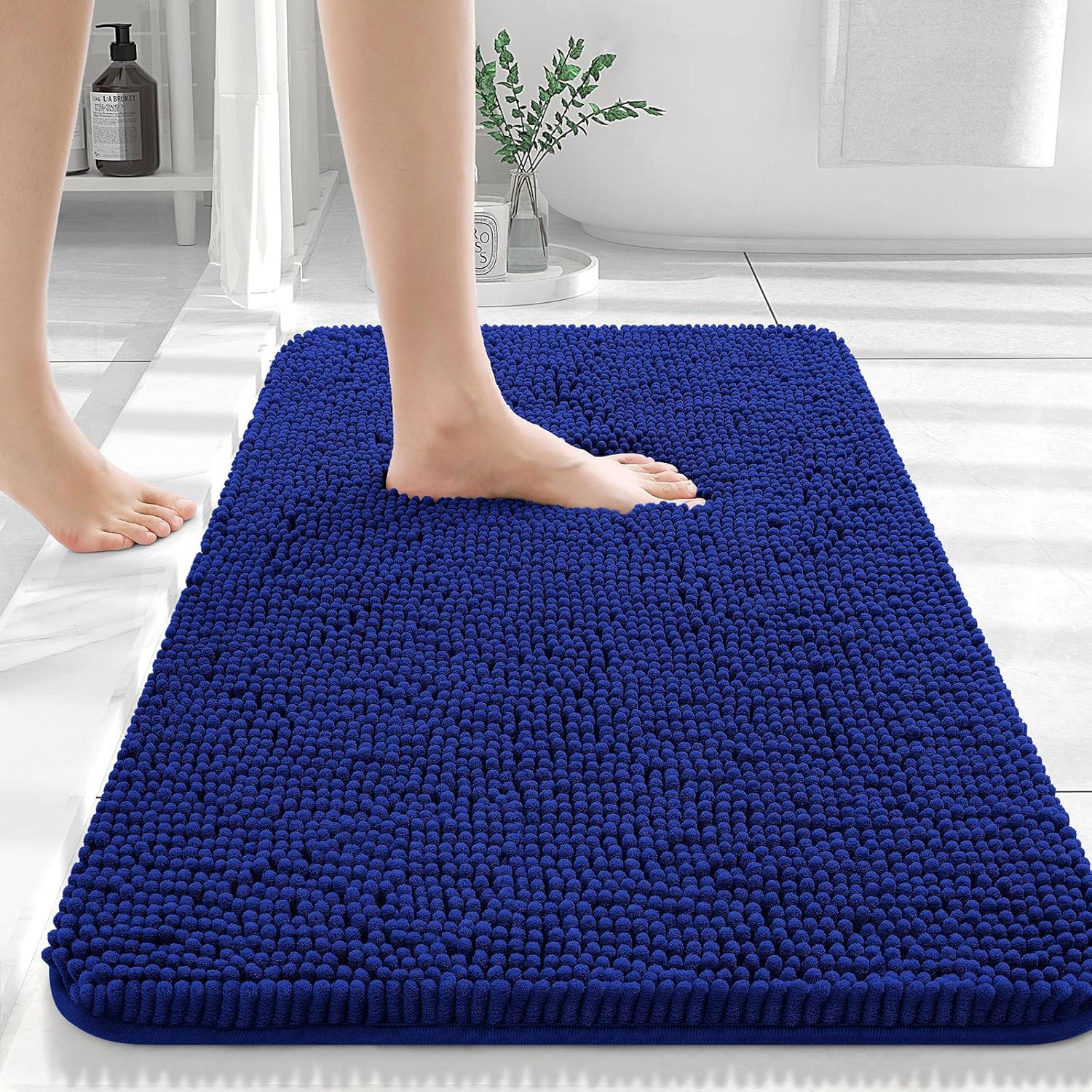 Extra Soft Absorbent Chenille Bath Rugs, Rubber Backing Quick Dry Bathroom Rugs - Picture 170 of 293