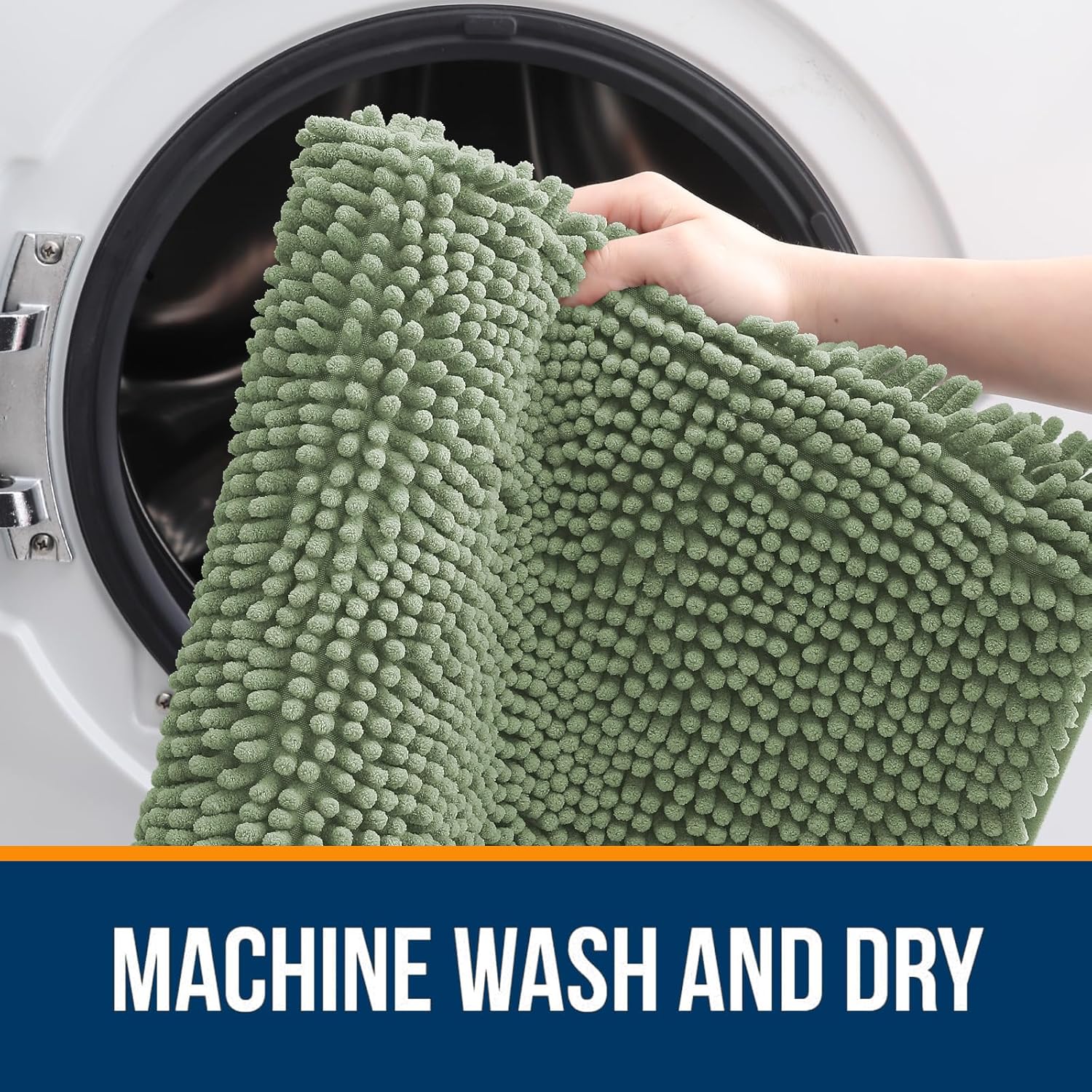 Extra Soft Absorbent Chenille Bath Rugs, Rubber Backing Quick Dry Bathroom Rugs - Picture 183 of 293
