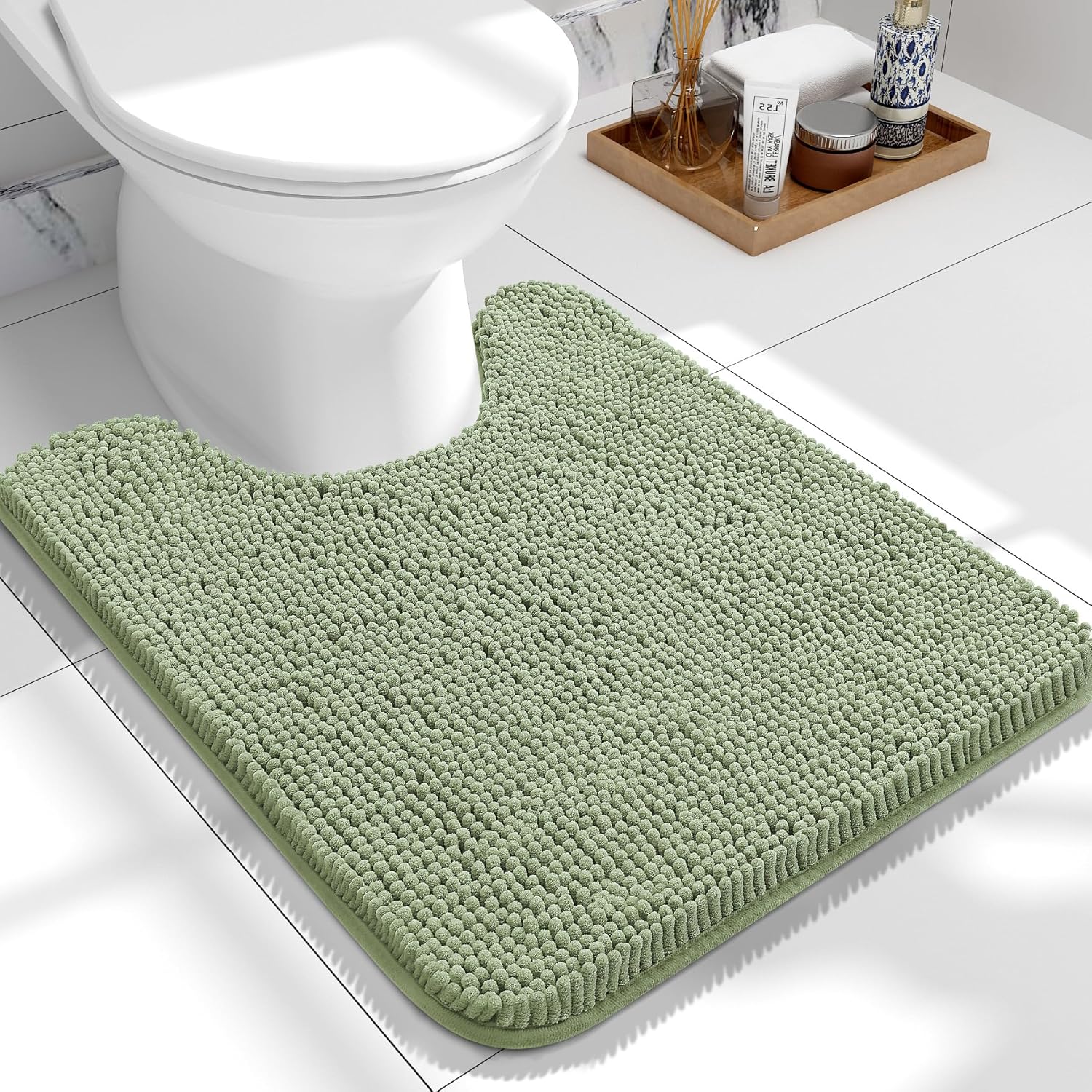 Extra Soft Absorbent Chenille Bath Rugs, Rubber Backing Quick Dry Bathroom Rugs - Picture 187 of 293
