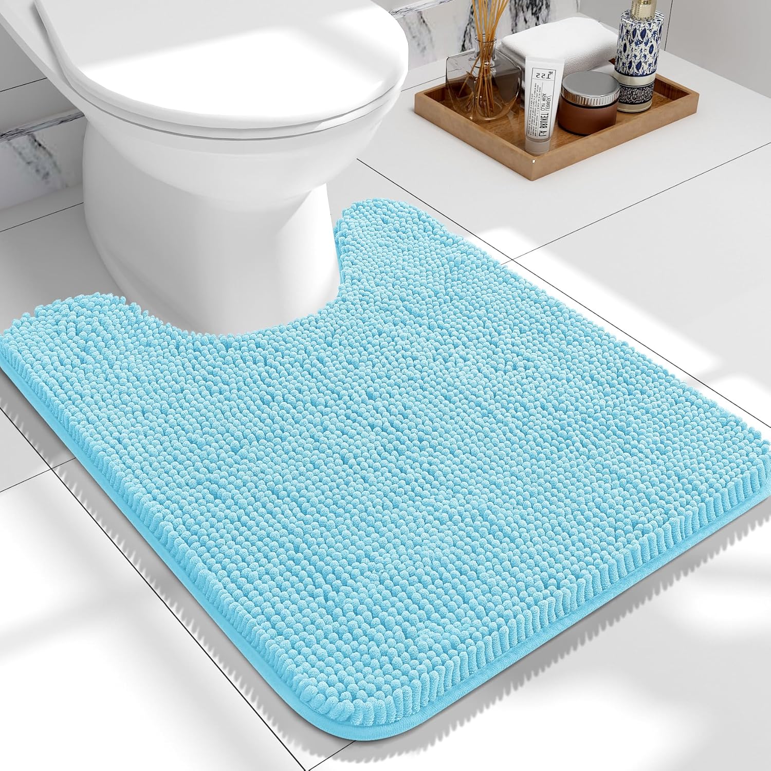 Extra Soft Absorbent Chenille Bath Rugs, Rubber Backing Quick Dry Bathroom Rugs - Picture 188 of 293