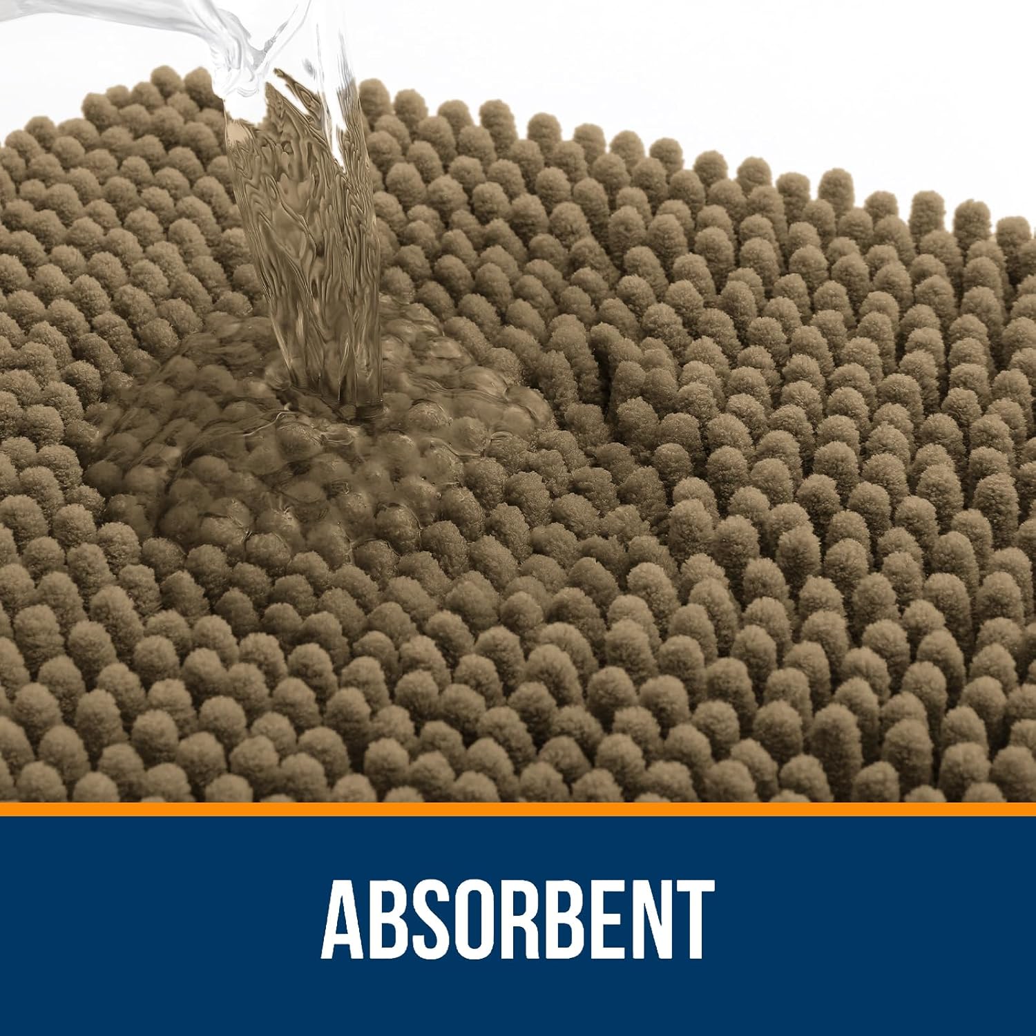 Extra Soft Absorbent Chenille Bath Rugs, Rubber Backing Quick Dry Bathroom Rugs - Picture 200 of 293