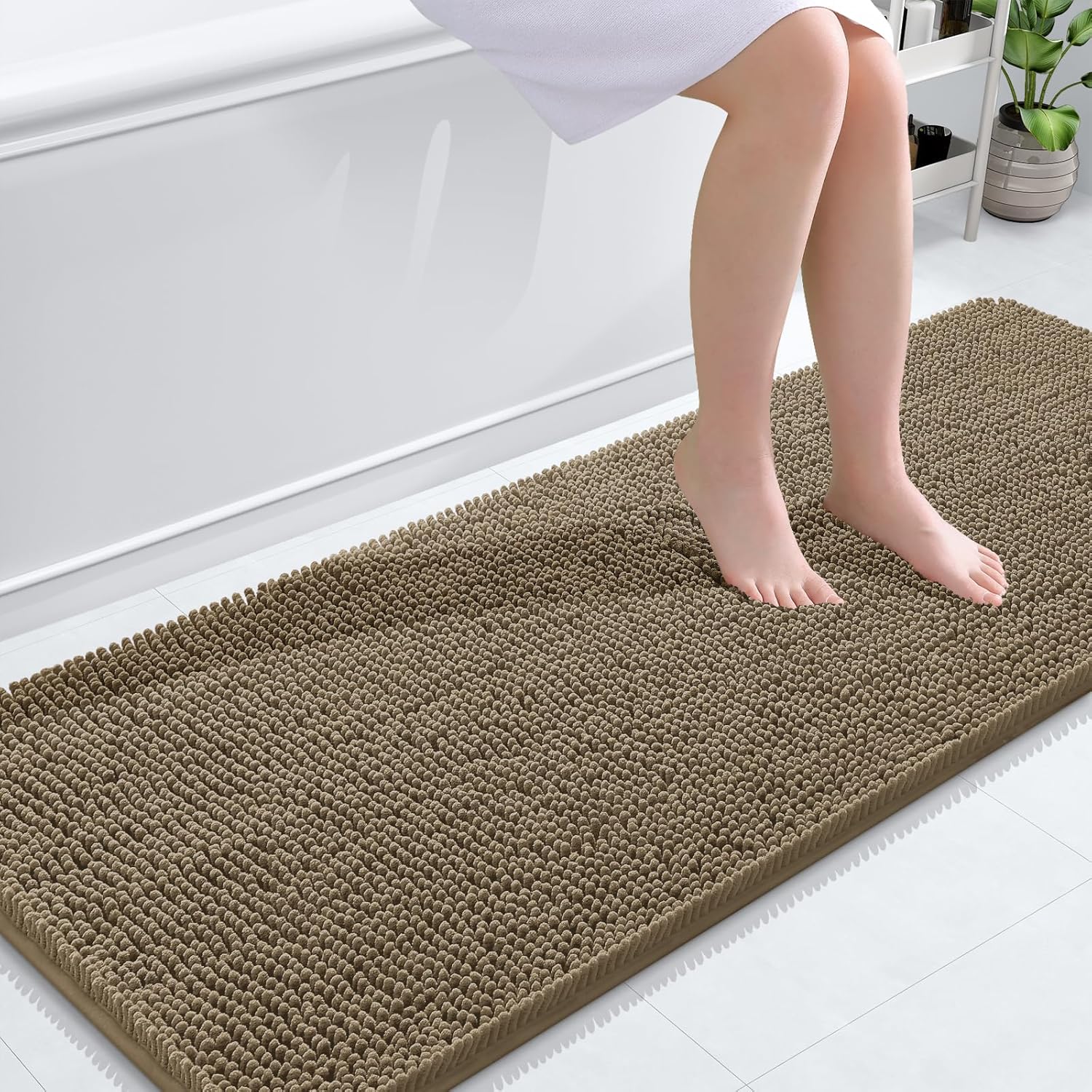 Extra Soft Absorbent Chenille Bath Rugs, Rubber Backing Quick Dry Bathroom Rugs - Picture 205 of 293