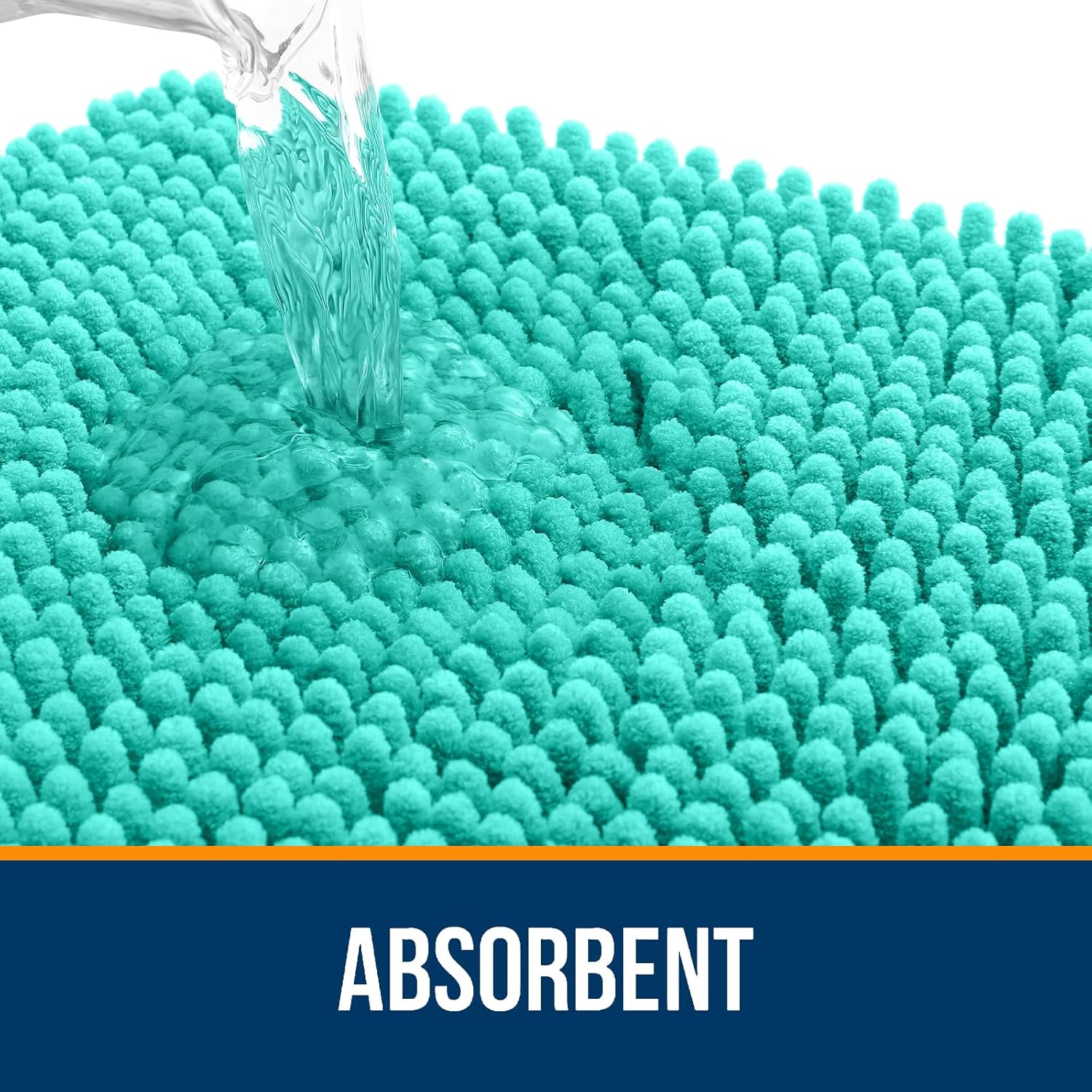 Extra Soft Absorbent Chenille Bath Rugs, Rubber Backing Quick Dry Bathroom Rugs - Picture 209 of 293